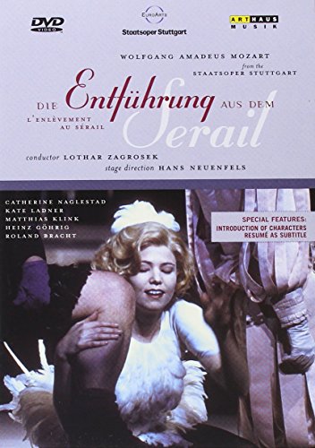 DVD cover for Mozart’s "Entführung aus dem Serail" opera with a blonde actress.