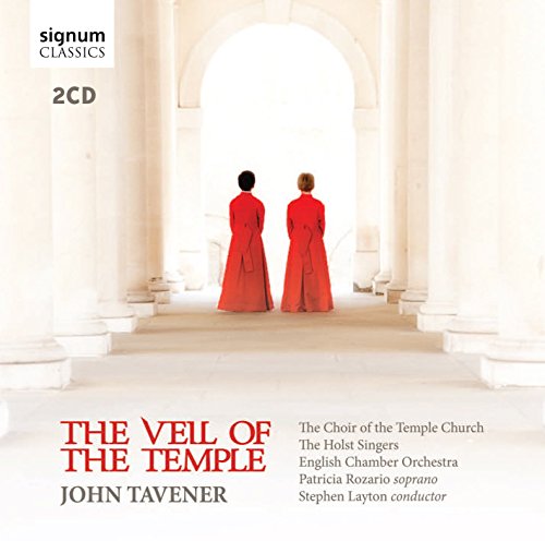 CD cover: two figures in red stand in a classical colonnade.