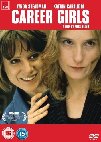 DVD cover for Career Girls featuring close-up portraits of Lynda Steadman and Katrin Cartlidge.