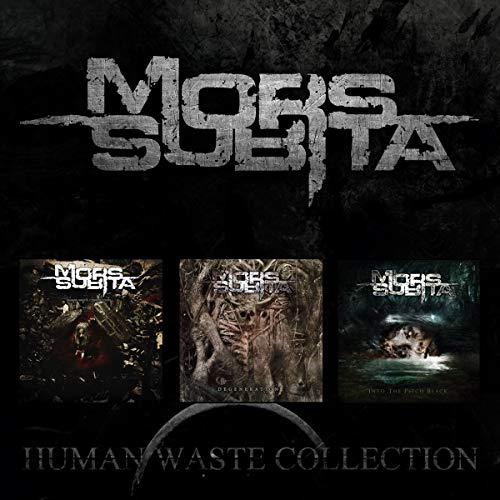 CD cover for Mors Subita’s “Human Waste Collection” with dark, textured imagery.