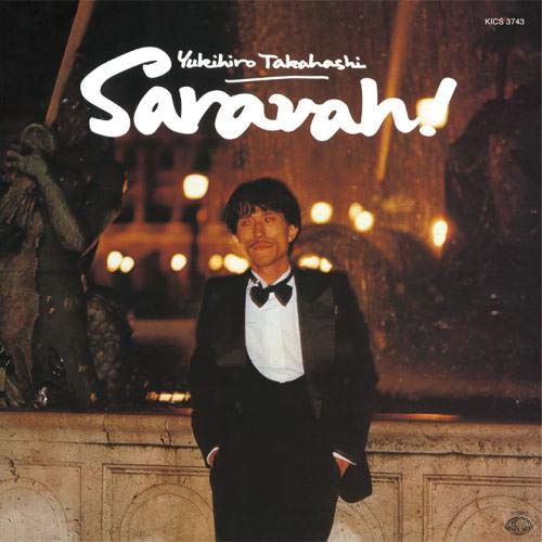 Album cover for Yukihiro Takahashi’s “Saravah!” featuring a man in a tuxedo.