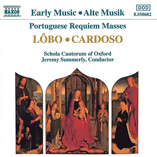 CD cover for "Portuguese Requiem Masses" featuring religious artwork.
