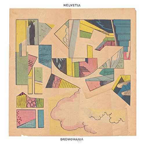 Helvetia “Dromomania” vinyl album cover, abstract geometric collage in muted tones.