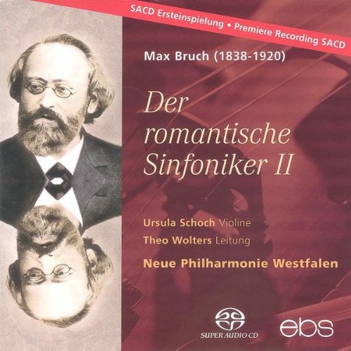CD cover featuring composer Max Bruch’s portrait and performance details.