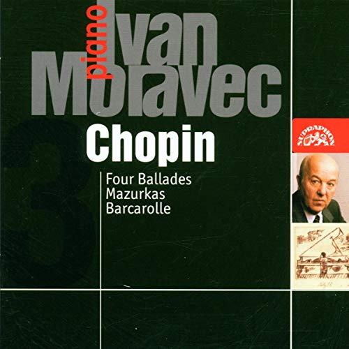 CD cover: Ivan Moravec playing Chopin, with portrait and artwork.