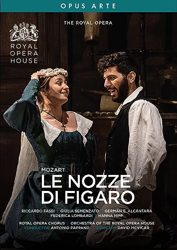 DVD cover for Mozart’s *Le Nozze di Figaro* opera, featuring two performers.