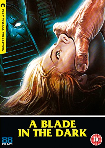 DVD cover for "A Blade In The Dark" depicting a woman and threatening hand.