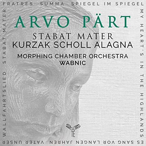 CD cover for Arvo Pärt’s “Stabat Mater” featuring a sculpted face.