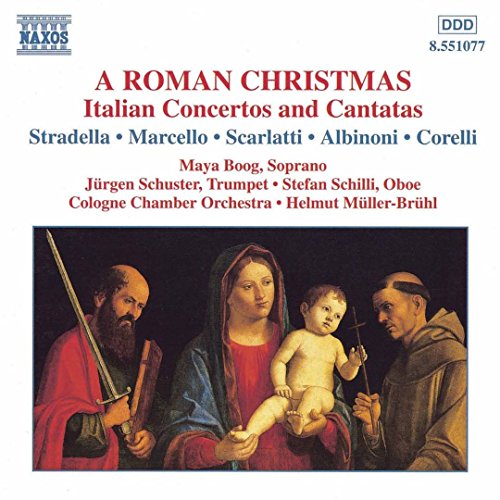 CD cover for "A Roman Christmas" featuring Renaissance painting detail.