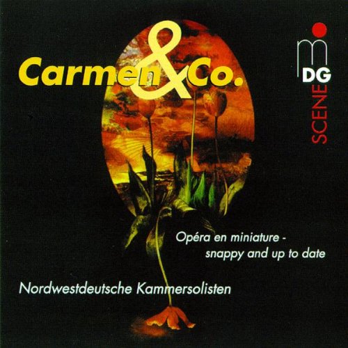 CD cover for Bizet's "Carmen & Co" featuring flowers and text.