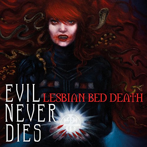 CD cover: woman with red hair, snakes, and blood-like markings.