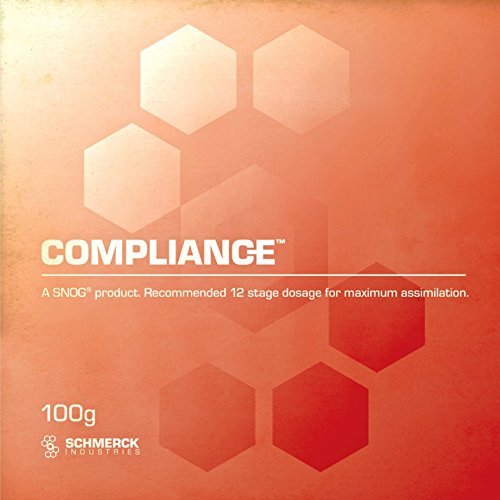 Orange CD cover for "Compliance" by Snog, with hexagonal design.
