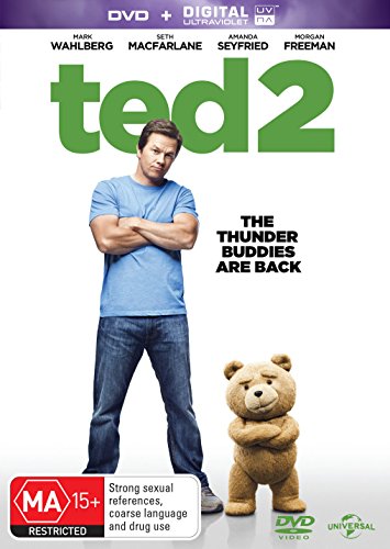 Ted 2 DVD cover featuring Mark Wahlberg and a teddy bear.