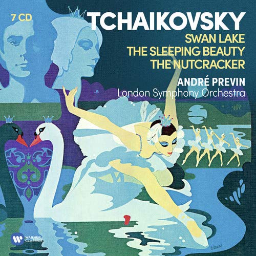 CD cover for Tchaikovsky’s ballets, featuring dancers and a swan.