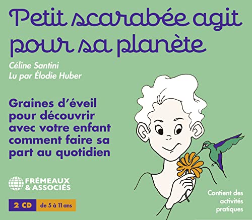 CD cover with illustrated child, flower, hummingbird, and French text.