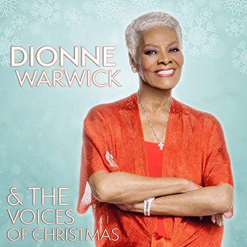 Dionne Warwick album cover with snowflakes and red shawl.