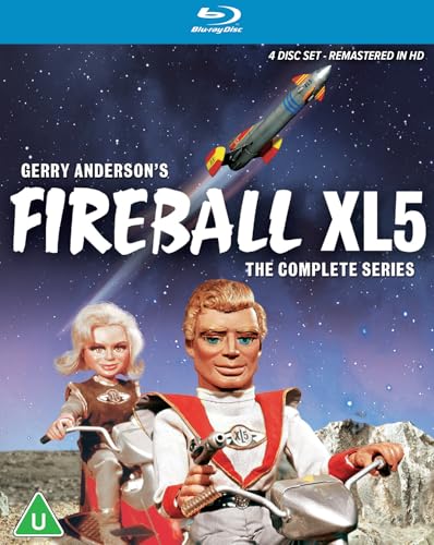 Blu-ray cover for Fireball XL5 featuring puppet characters and a spaceship in space.