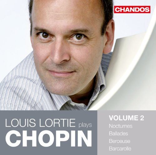 CD case featuring pianist Louis Lortie, with Chopin's name and musical notes.