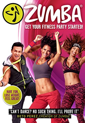 Zumba DVD cover featuring three smiling fitness instructors dancing.