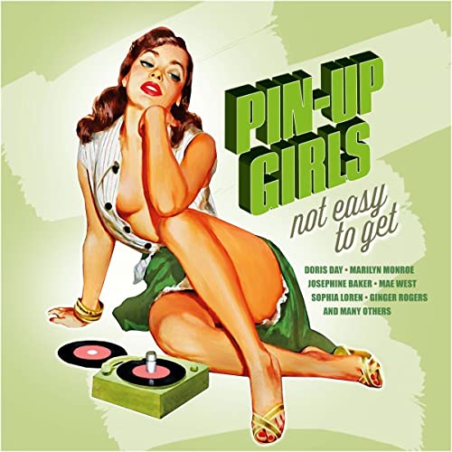 Vintage-style album cover featuring a pin-up girl and vinyl records.