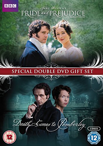 DVD cover featuring characters from "Pride and Prejudice" and "Death Comes to Pemberley.