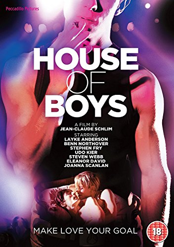 DVD cover for "House of Boys" featuring a shirtless man and couple.