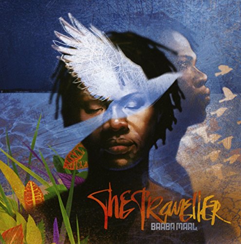 CD cover for Baaba Maal’s “The Traveller” featuring a man and birds.