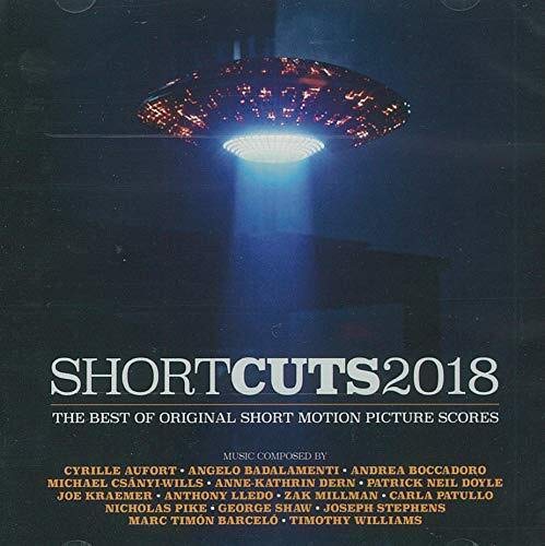 CD cover for “Shortcuts 2018” featuring a glowing UFO and text.
