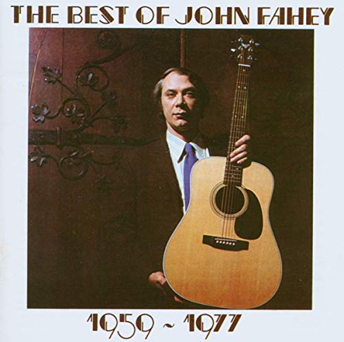 John Fahey album cover featuring a man with an acoustic guitar.