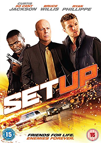 DVD cover for "Setup" featuring 50 Cent, Bruce Willis, and Ryan Phillippe.