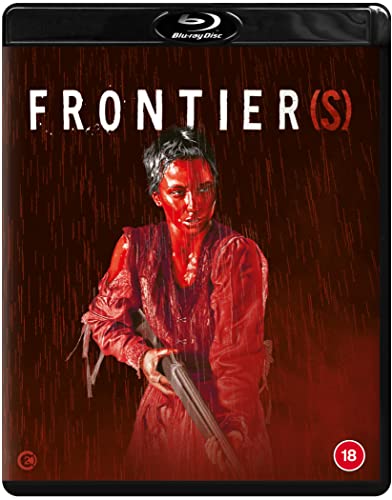 Bluray disc in case with white or light background and movie title, Frontier.