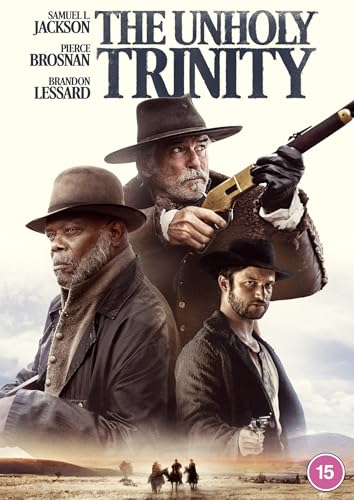 DVD cover featuring three men in Western attire with guns.
