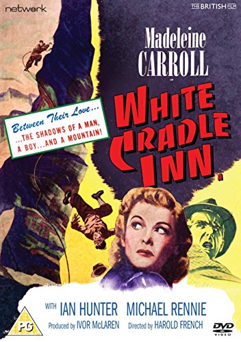 White Cradle Inn" DVD cover featuring Madeleine Carroll and a mountain scene.
