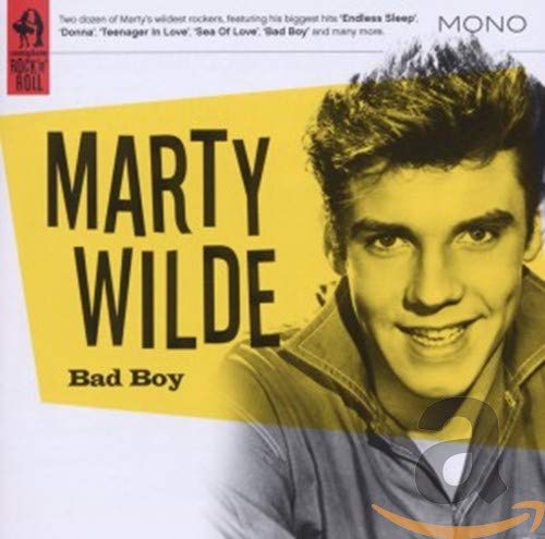 CD cover for Marty Wilde’s “Bad Boy” album, featuring a portrait.