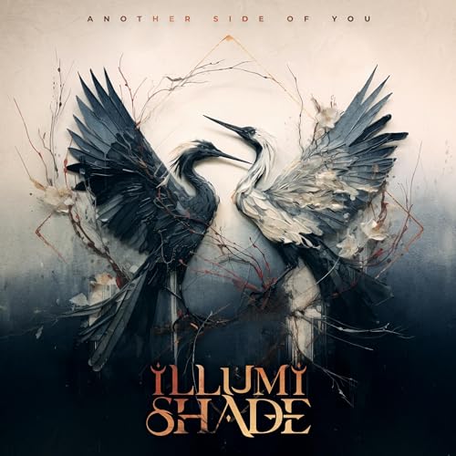 CD cover: two herons facing each other, dark and light imagery.