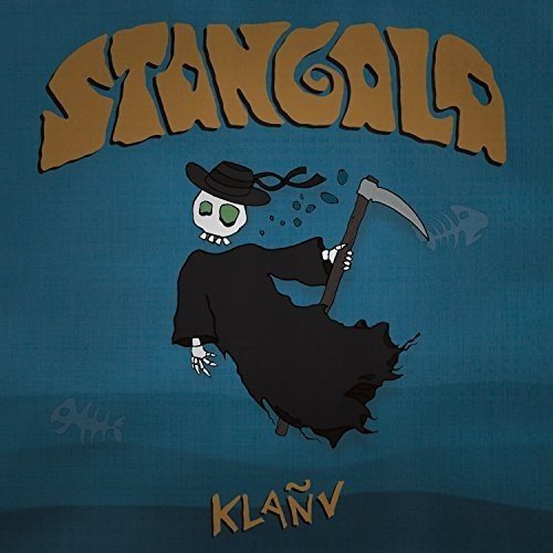 CD cover: Cartoon grim reaper with scythe on teal background.