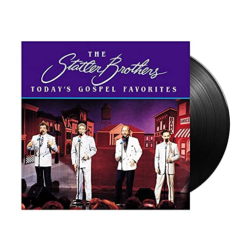Statler Brothers album cover and black vinyl record shown against white.