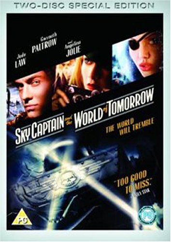 DVD cover for “Sky Captain And The World Of Tomorrow” featuring Jude Law and Gwyneth Paltrow.