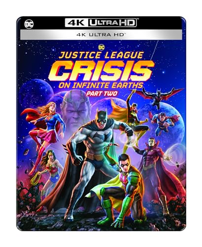 4K Ultra HD cover art for Justice League Crisis on Infinite Earths Part Two.