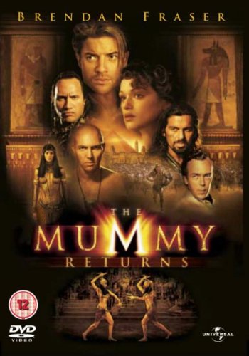 DVD cover for "The Mummy Returns" featuring Brendan Fraser and cast.
