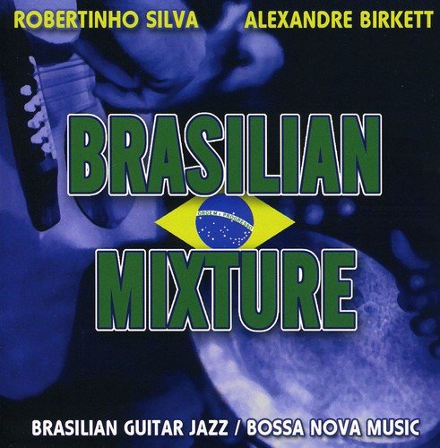 CD cover for “Brazilian Mixture” by Alexandre Birkett, featuring a guitar.