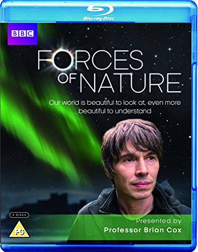 Forces of Nature" Blu-ray cover featuring Brian Cox and the aurora borealis.