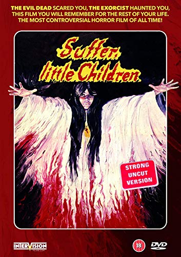 DVD cover for "Suffer, Little Children" featuring a child with outstretched arms.