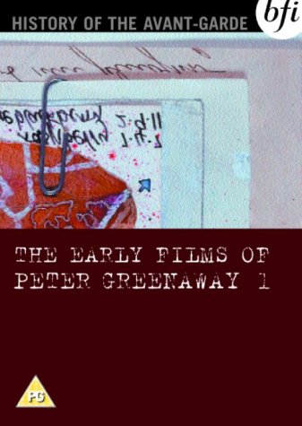 DVD cover for “The Early Films Of Peter Greenaway 1” with abstract imagery.