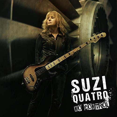 Suzi Quatro holding a bass guitar, album cover for "No Control".
