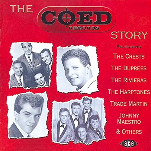 Red CD cover featuring portraits of 1960s vocal groups and singers.