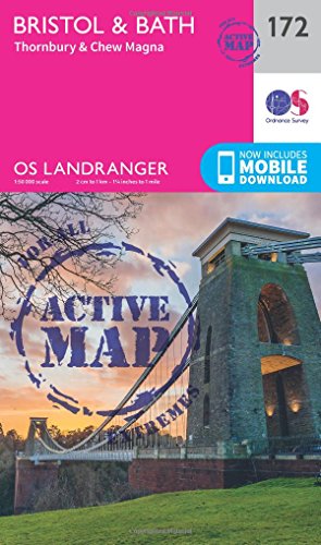 Landranger Active (172) Bristol & Bath, Thornbury & Chew Magna (OS Landranger Active Map)