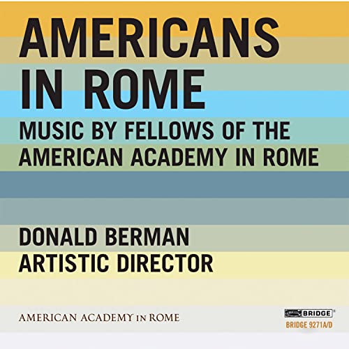 CD cover for "Americans in Rome" with text and color bands.