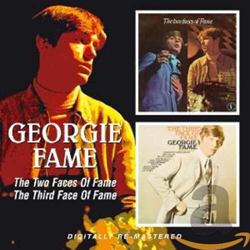 CD cover for Georgie Fame’s “The Two Faces Of Fame” featuring portrait photos.