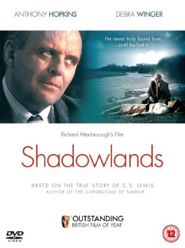 Shadowlands" DVD cover featuring Anthony Hopkins, a couple, and water.
